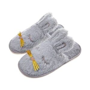 Grey Bunny Slippers